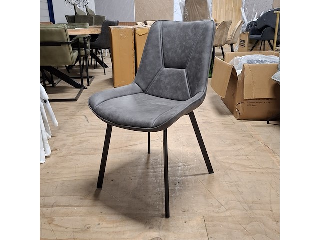 Ovale eetkamertafel met 4x stoel - afbeelding 4 van  6