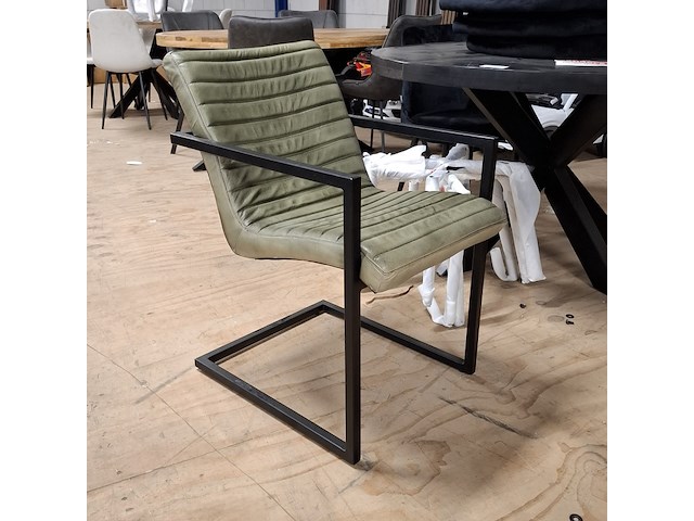 Ovale eetkamertafel met 4x stoel - afbeelding 4 van  6