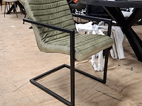 Ovale eetkamertafel met 4x stoel - afbeelding 4 van  6