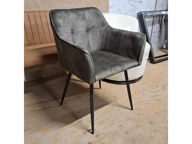 Ovale eetkamertafel met 4x stoel - afbeelding 4 van  7