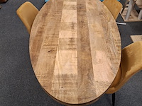 Ovale eetkamertafel met 4x stoel - afbeelding 3 van  5