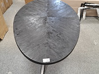 Ovale eetkamertafel met 4x stoel - afbeelding 3 van  7