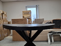 Ovale eetkamertafel met 4x stoel - afbeelding 4 van  7