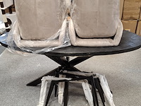 Ovale eetkamertafel met 4x stoel - afbeelding 7 van  7