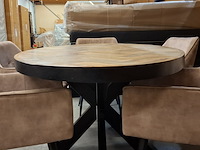 Ovale eetkamertafel met 5x stoel - afbeelding 3 van  9