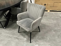 Ovale eetkamertafel met 6 stoelen 210x100xh79cm - afbeelding 2 van  4