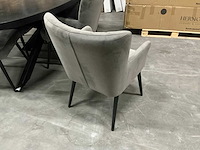 Ovale eetkamertafel met 6 stoelen 210x100xh79cm - afbeelding 3 van  4