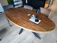 Ovale eetkamertafel met 6 stoelen - afbeelding 5 van  10