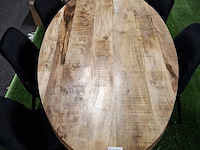Ovale eetkamertafel met 6x stoel - afbeelding 3 van  5