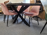 Ovale eetkamertafel met 6x stoel - afbeelding 2 van  9