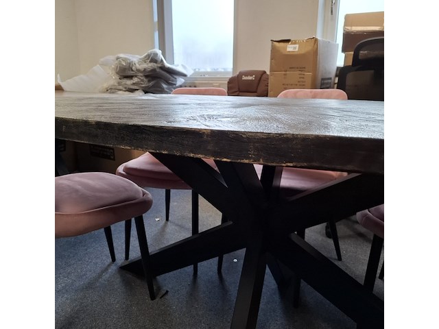 Ovale eetkamertafel met 6x stoel - afbeelding 4 van  9