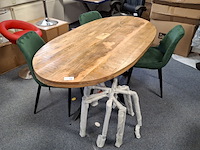 Ovale eetkamertafel met 6x stoel - afbeelding 2 van  9