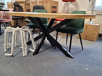 Ovale eetkamertafel met 6x stoel - afbeelding 3 van  9