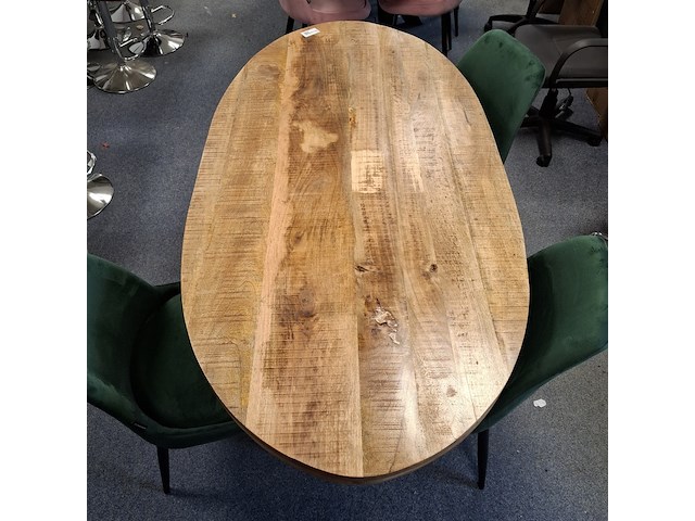 Ovale eetkamertafel met 6x stoel - afbeelding 4 van  9