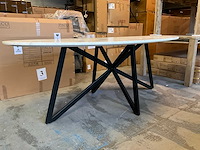 Ovale eetkamertafel met marmeren blad - afbeelding 5 van  11