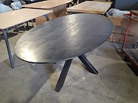 Ovale eettafel, hsm , zwart, 2025 - afbeelding 4 van  6