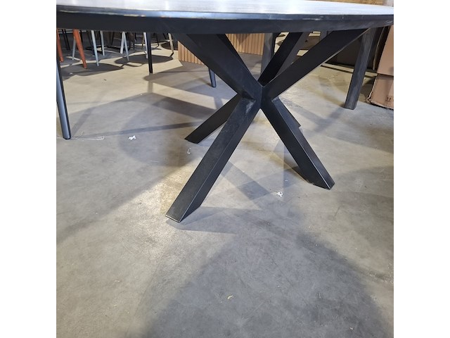 Ovale eettafel, hsm , zwart, 2025 - afbeelding 5 van  6