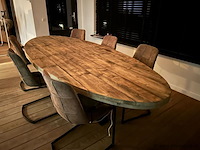 Ovale eettafel met matrix onderstel - 250x95cm - afbeelding 2 van  2