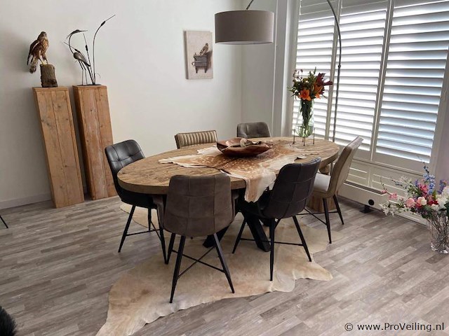 Ovale eettafel met matrix onderstel - 250x95cm - afbeelding 1 van  2
