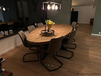 Ovale eettafel met matrix onderstel - 300x115cm - afbeelding 2 van  3