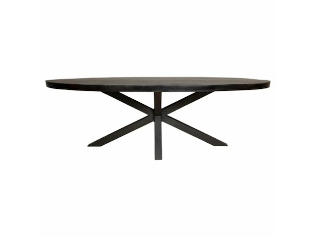 Ovale eettafel, starfurn, zwart, 2025 - afbeelding 1 van  3