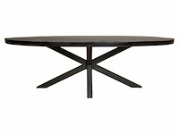 Ovale eettafel, starfurn, zwart, 2025 - afbeelding 1 van  3