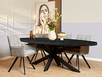 Ovale eettafel, starfurn, zwart, 2025 - afbeelding 2 van  3