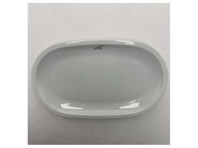 Ovale keramische tray 35 cm met chromen afwerking en crn-logo - duurzame maritieme serveertray voor boten en jachten - afbeelding 4 van  4