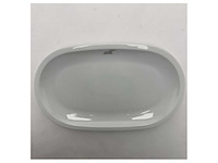 Ovale keramische tray 35 cm met chromen afwerking en crn-logo - duurzame maritieme serveertray voor boten en jachten - afbeelding 4 van  4