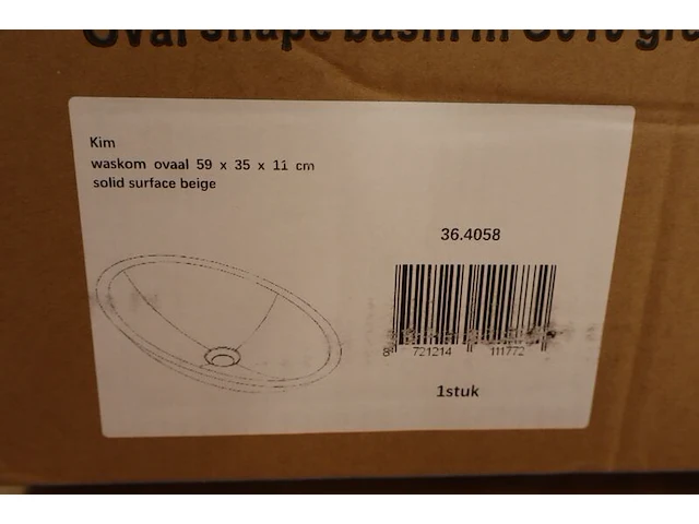 Ovale opzetwaskom wiesbaden, kim, beige - afbeelding 10 van  10