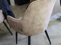 Ovale vergadertafel met kruispoot en zes gestoffeerde stoelen colenis. tafel voorzien van rubberen transpar... - afbeelding 4 van  5