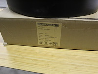 Ovale waskom zonder overloop mat zwart. afmeting 505 x 305 x 140 mm. - afbeelding 3 van  3