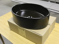 Ovale waskom zonder overloop mat zwart. afmeting 505 x 305 x 140 mm. - afbeelding 1 van  3