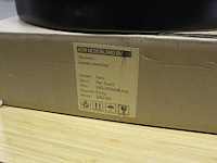 Ovale waskom zonder overloop mat zwart. afmeting 505 x 305 x 140 mm. - afbeelding 3 van  3