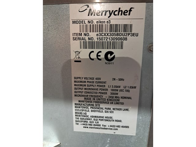 Oven, merrychef, eikon e3 - afbeelding 9 van  11