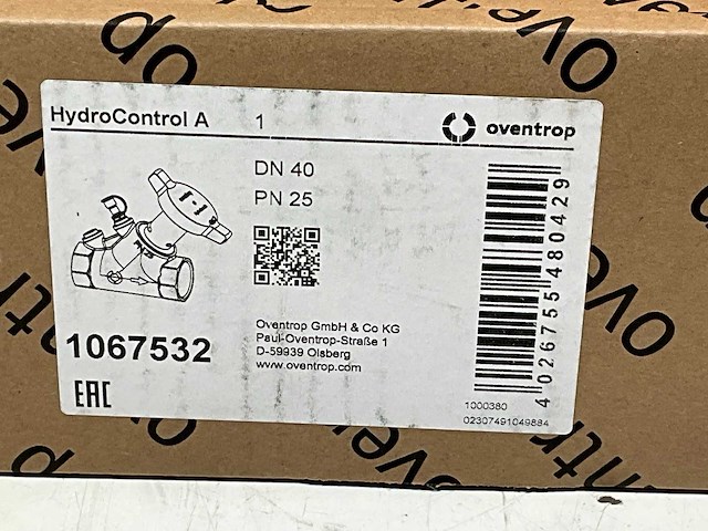 Oventrop 1067532 hydrocontrol afsluiter a, hydroport - afbeelding 3 van  3
