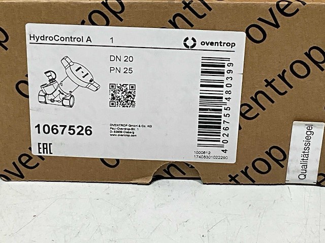 Oventrop strangabsp.vent. hydrocontrol a pn25 dn20 rp3/4 ig - afbeelding 3 van  3