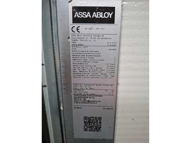 Overhead deur rol deur assa abloy - afbeelding 5 van  10
