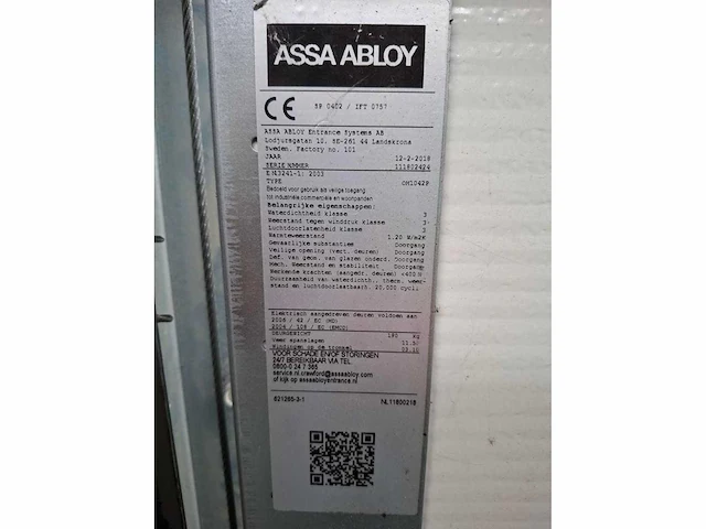 Overhead deur rol deur assa abloy - afbeelding 3 van  9