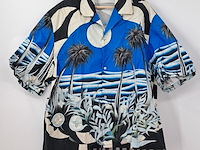 Overhemd, louis vuitton, blauw/zwart/wit, maat 4l - afbeelding 1 van  4