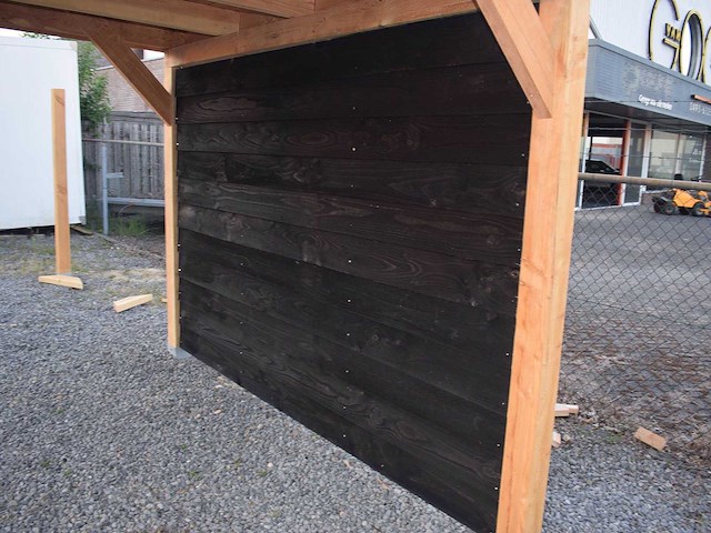 Overkapping met achterwand 400x400 cm - afbeelding 1 van  3