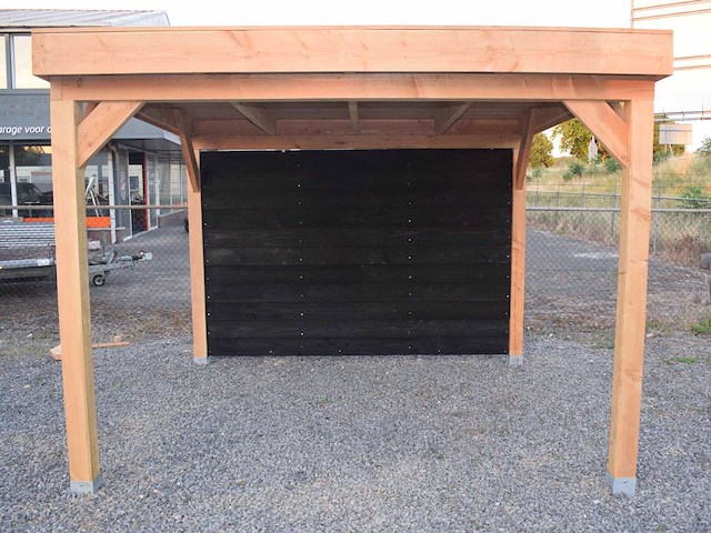 Overkapping met achterwand 400x400 cm - afbeelding 3 van  3