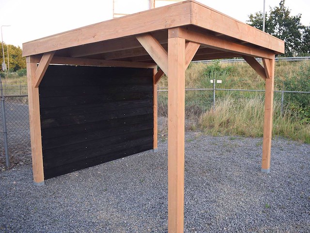 Overkapping met achterwand 400x400 cm - afbeelding 1 van  1