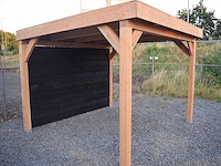 Overkapping met achterwand 400x400 cm - afbeelding 1 van  1