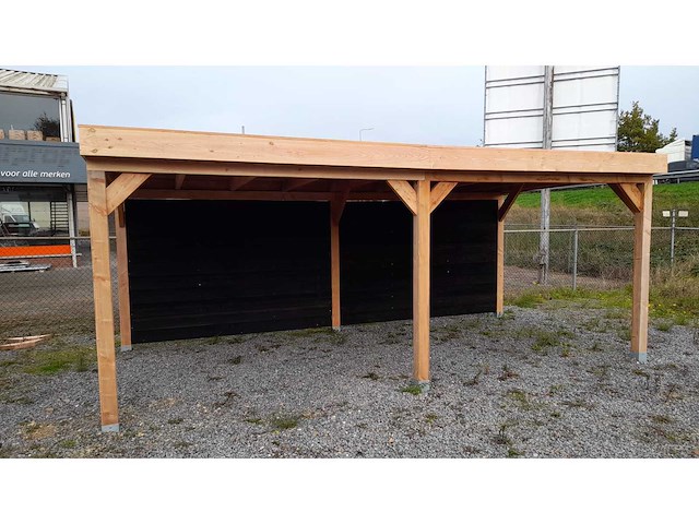 Overkapping met achterwand 500x300 cm - afbeelding 12 van  13
