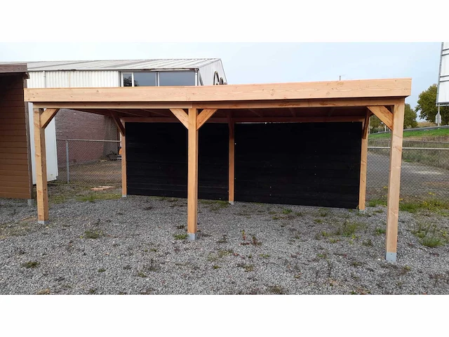 Overkapping met achterwand 500x300 cm - afbeelding 10 van  13