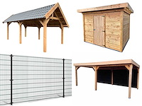 Overkappingen, tuinhuizen, carports en hekwerken