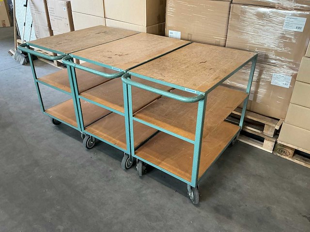 Overtoom magazijn karren (3x) - afbeelding 1 van  3