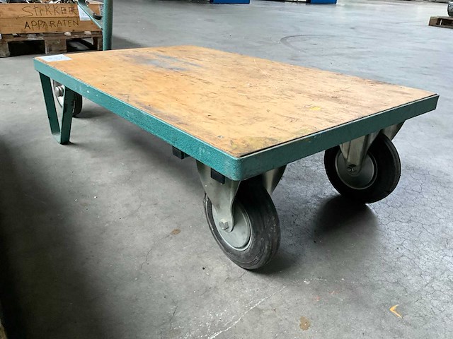 Overtoom magazijnwagen / plateauwagen - afbeelding 3 van  5