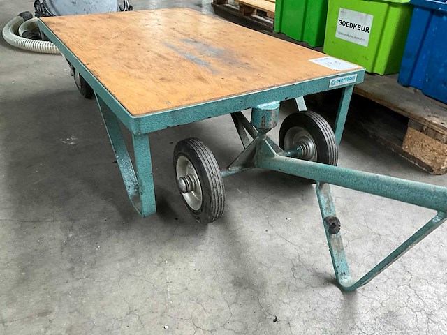 Overtoom magazijnwagen / plateauwagen - afbeelding 5 van  5